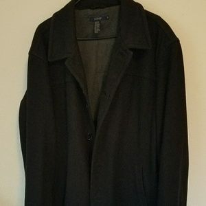 JCrew men's peacoat heavy inside pockets